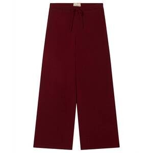 NEW JUMPER1234 women's wide leg joggers in burgundy
